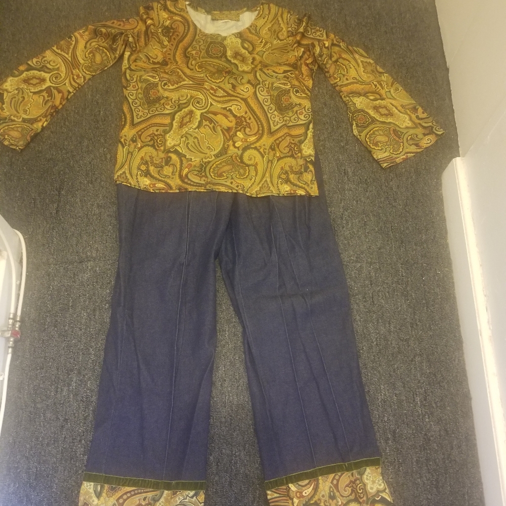 Vintage Blue Jean Suit